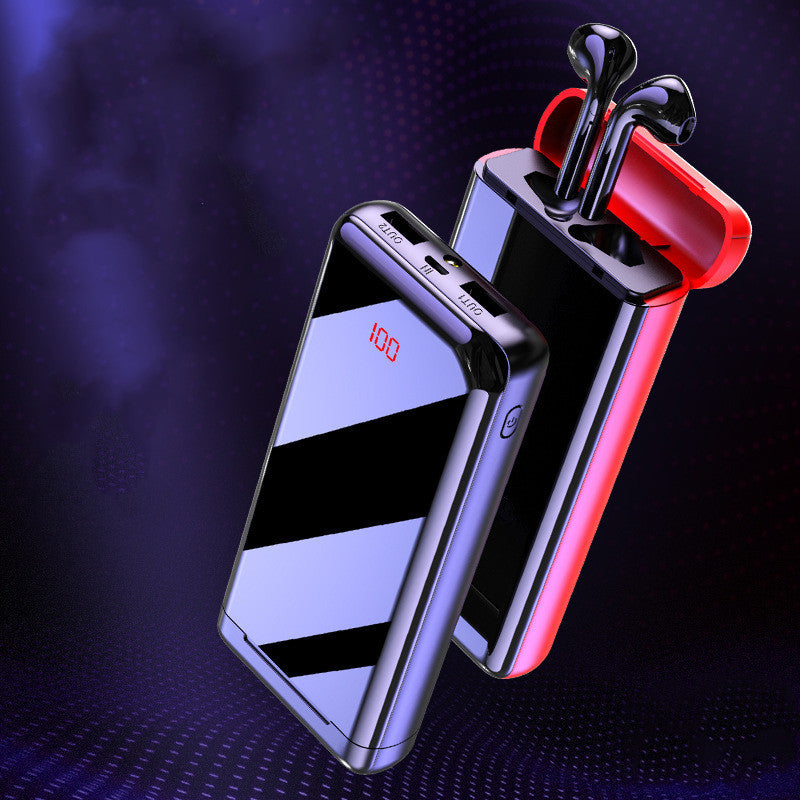 Wireless Bluetooth Headset with Power Bank - Stay Charged and Connected!